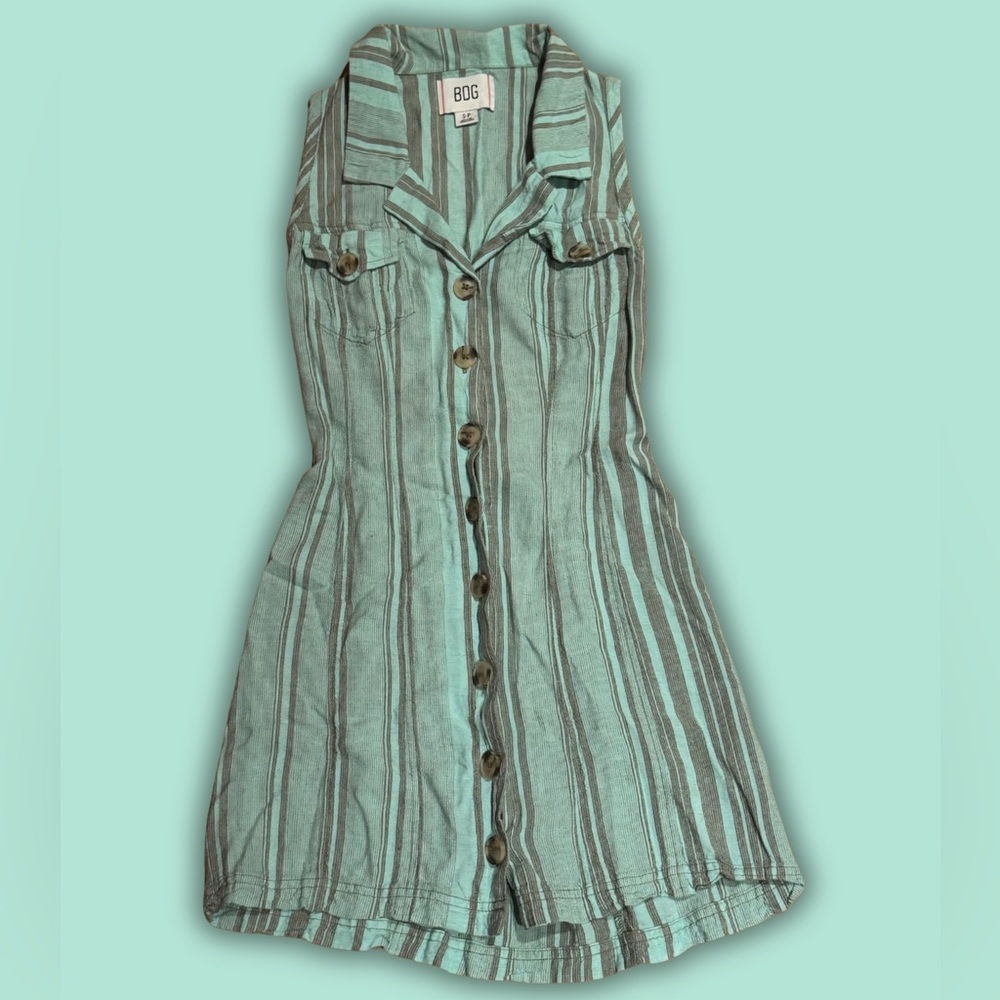 Urban Outfitters Striped Green Midi Dress